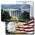 Luggage Tag - 3D Lenticular White House & US Flag Stock Image (Imprinted)
